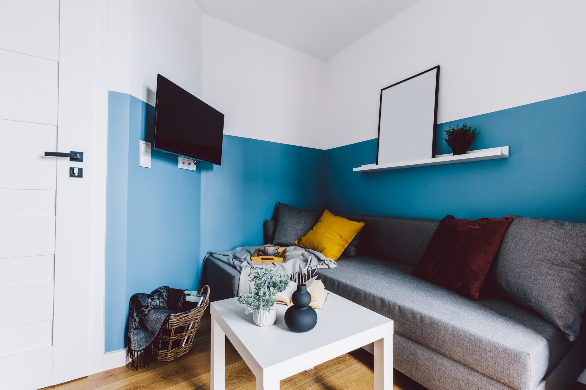 Interior of small apartment living room